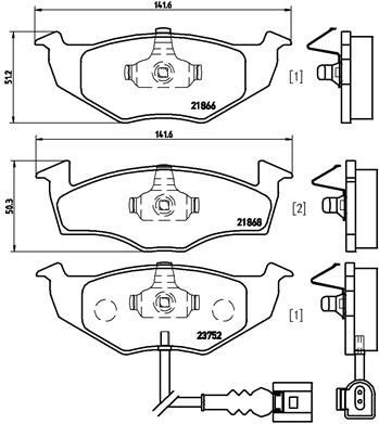 P85071 BREMBO Комплект тормозных колодок, дисковый тормоз