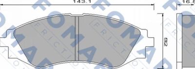 FO649781 FOMAR Friction Комплект тормозных колодок, дисковый тормоз