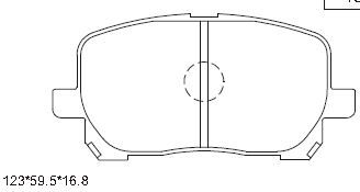 KD2770 ASIMCO Комплект тормозных колодок, дисковый тормоз