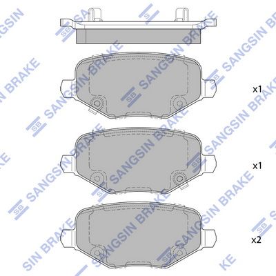 SP4079 Hi-Q Комплект тормозных колодок, дисковый тормоз