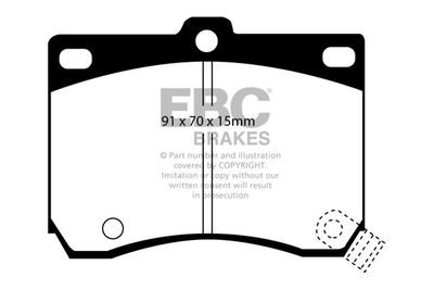 DP2824 EBC Brakes Комплект тормозных колодок, дисковый тормоз