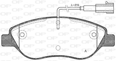 BPA086002 OPEN PARTS Комплект тормозных колодок, дисковый тормоз