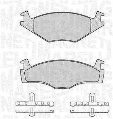 363916060394 MAGNETI MARELLI Комплект тормозных колодок, дисковый тормоз