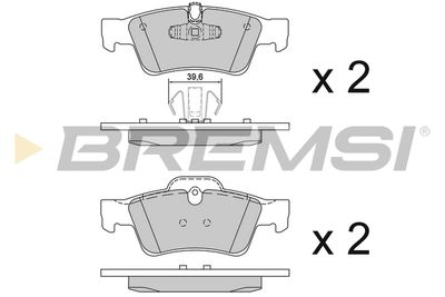 BP3280 BREMSI Комплект тормозных колодок, дисковый тормоз