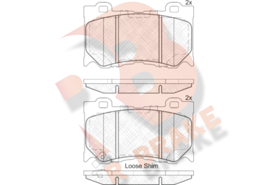 RB2089 R BRAKE Комплект тормозных колодок, дисковый тормоз