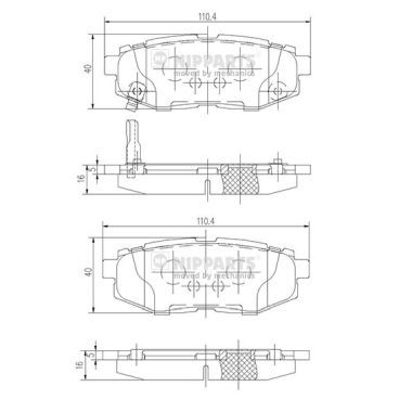 N3617006 NIPPARTS Комплект тормозных колодок, дисковый тормоз