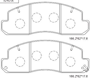 KD2532 ASIMCO Комплект тормозных колодок, дисковый тормоз