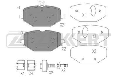 BS1284 ZEKKERT Комплект тормозных колодок, дисковый тормоз