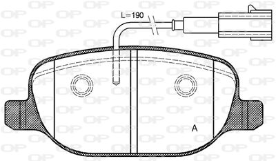 BPA087802 OPEN PARTS Комплект тормозных колодок, дисковый тормоз