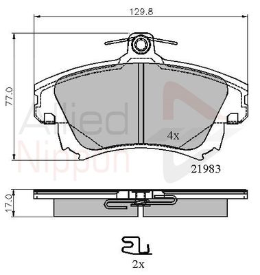 ADB3813 COMLINE Комплект тормозных колодок, дисковый тормоз