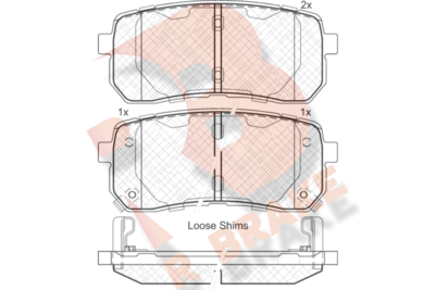 RB1839 R BRAKE Комплект тормозных колодок, дисковый тормоз