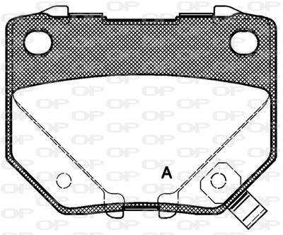 BPA036521 OPEN PARTS Комплект тормозных колодок, дисковый тормоз