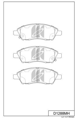 D1288MH MK Kashiyama Комплект тормозных колодок, дисковый тормоз