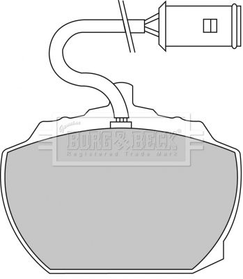 BBP1022 BORG & BECK Комплект тормозных колодок, дисковый тормоз