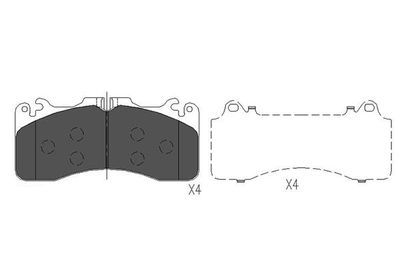 KBP9112 KAVO PARTS Комплект тормозных колодок, дисковый тормоз