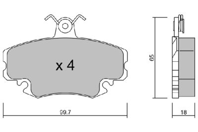 BPRE1015 AISIN Комплект тормозных колодок, дисковый тормоз