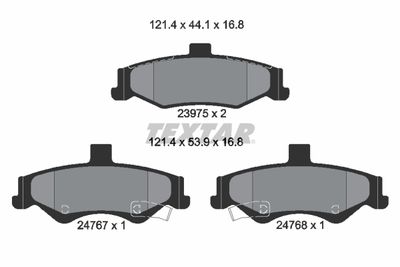 2397501 TEXTAR Комплект тормозных колодок, дисковый тормоз