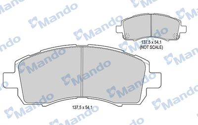 MBF015818 MANDO Комплект тормозных колодок, дисковый тормоз