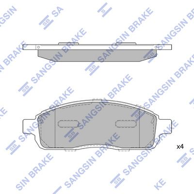 SP1625 Hi-Q Комплект тормозных колодок, дисковый тормоз