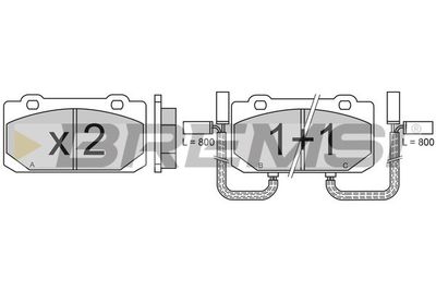 BP2319 BREMSI Комплект тормозных колодок, дисковый тормоз