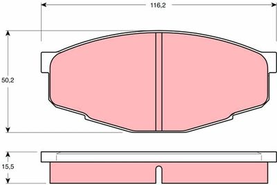 GDB293 TRW Комплект тормозных колодок, дисковый тормоз