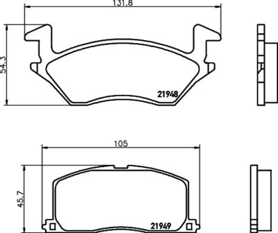 8DB355027391 HELLA Комплект тормозных колодок, дисковый тормоз