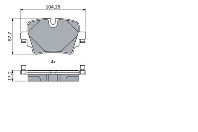 0986424623 BOSCH Комплект тормозных колодок, дисковый тормоз