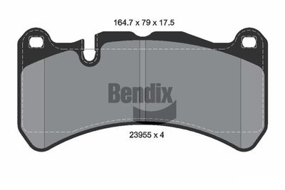 BPD2068 BENDIX Braking Комплект тормозных колодок, дисковый тормоз