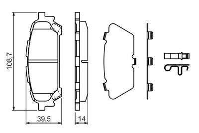 0986494232 BOSCH Комплект тормозных колодок, дисковый тормоз