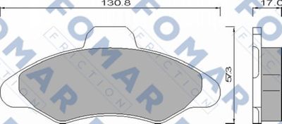 FO432481 FOMAR Friction Комплект тормозных колодок, дисковый тормоз