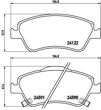 P83079 BREMBO Комплект тормозных колодок, дисковый тормоз