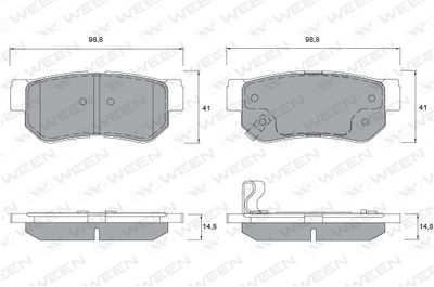 1511133 WEEN Комплект тормозных колодок, дисковый тормоз