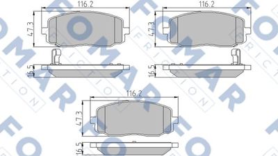 FO932281 FOMAR Friction Комплект тормозных колодок, дисковый тормоз