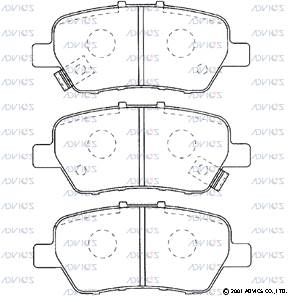 SN436P ADVICS Комплект тормозных колодок, дисковый тормоз