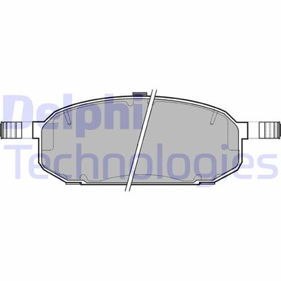 LP1066 DELPHI Комплект тормозных колодок, дисковый тормоз