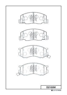 D2150M MK Kashiyama Комплект тормозных колодок, дисковый тормоз
