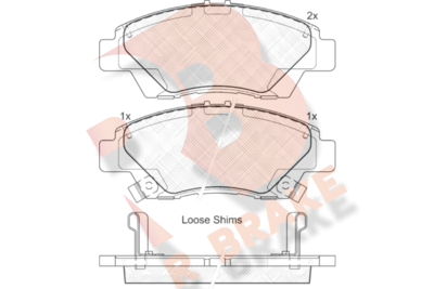 RB1906 R BRAKE Комплект тормозных колодок, дисковый тормоз