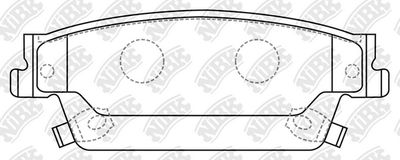 PN0625 NiBK Комплект тормозных колодок, дисковый тормоз