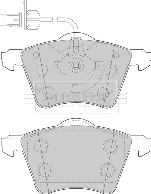 BBP1498 BORG & BECK Комплект тормозных колодок, дисковый тормоз