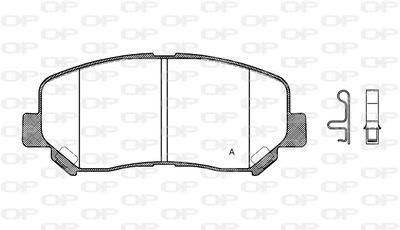 BPA151302 OPEN PARTS Комплект тормозных колодок, дисковый тормоз