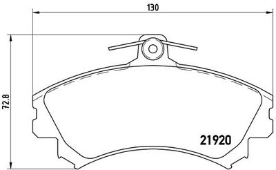 P50055 BREMBO Комплект тормозных колодок, дисковый тормоз