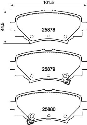 MDB3416 MINTEX Комплект тормозных колодок, дисковый тормоз