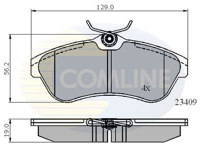 CBP01146 COMLINE Комплект тормозных колодок, дисковый тормоз