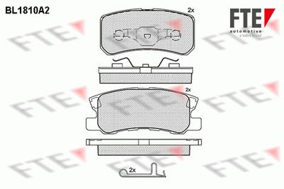 BL1810A2 FTE Комплект тормозных колодок, дисковый тормоз