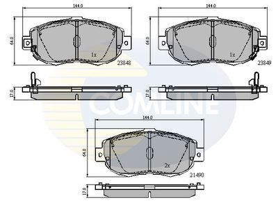 CBP3789 COMLINE Комплект тормозных колодок, дисковый тормоз