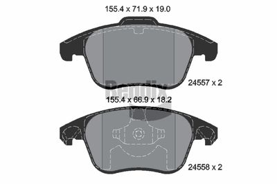 BPD1361 BENDIX Braking Комплект тормозных колодок, дисковый тормоз