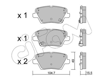82212430 CIFAM Комплект тормозных колодок, дисковый тормоз