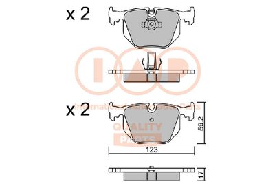 70414055P IAP QUALITY PARTS Комплект тормозных колодок, дисковый тормоз