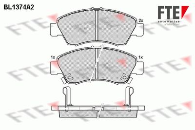 BL1374A2 FTE Комплект тормозных колодок, дисковый тормоз