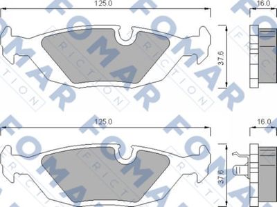 FO438181 FOMAR Friction Комплект тормозных колодок, дисковый тормоз